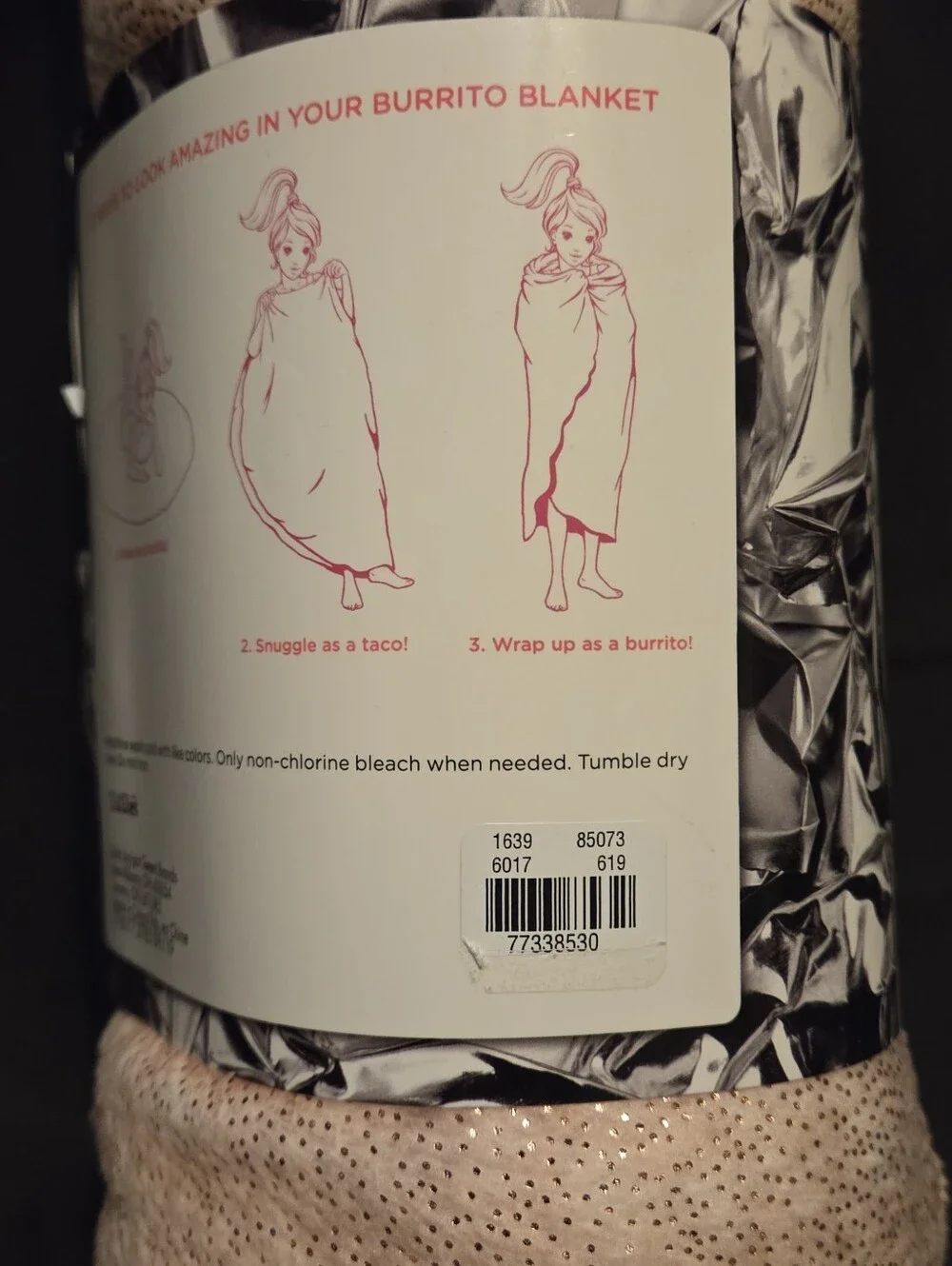 Justice Burrito Blanket New with tags